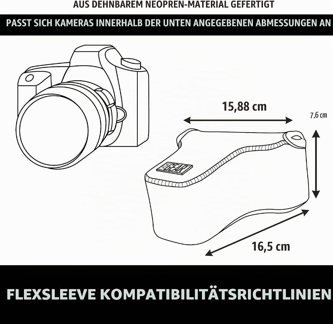 USA GEAR DSLR Kameratasche Klein für Spiegelreflexkameras, SLR-Kamerahülle mit Neoprenschutz, Gürtel