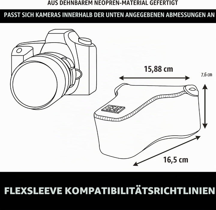 USA GEAR DSLR Kameratasche Klein für Spiegelreflexkameras, SLR-Kamerahülle mit Neoprenschutz, Gürtel