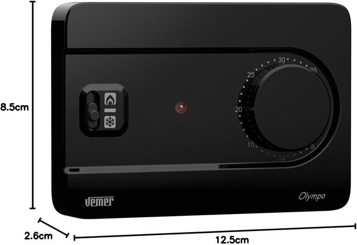 Vemer ve757600 Thermostat, schwarz, Schwarz
