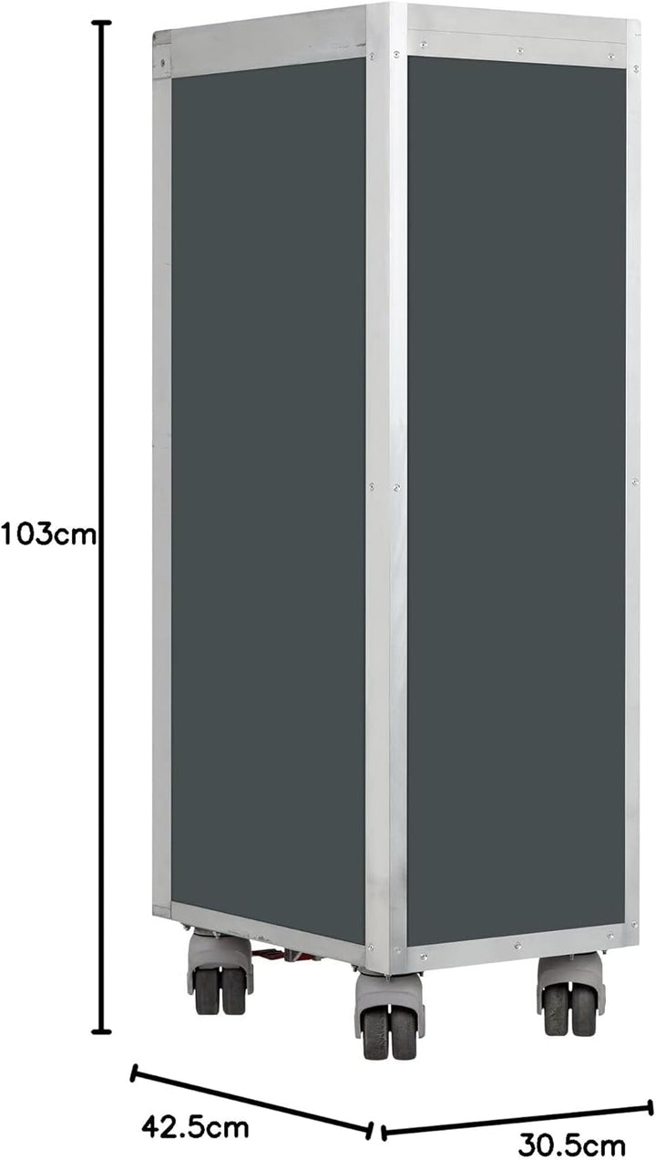 VanDeBord Bartrolley Uni Anthrazit inkl. LED Fachboden, Barbrett & Glasfachboden, Gebrauchter Trolle