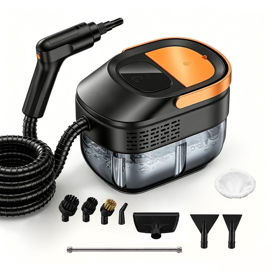 Dampfreiniger Handgerät,Steam Cleaner mit Trockenlaufschutz,3-Stufig Einstellbarer Dampfreiniger,15