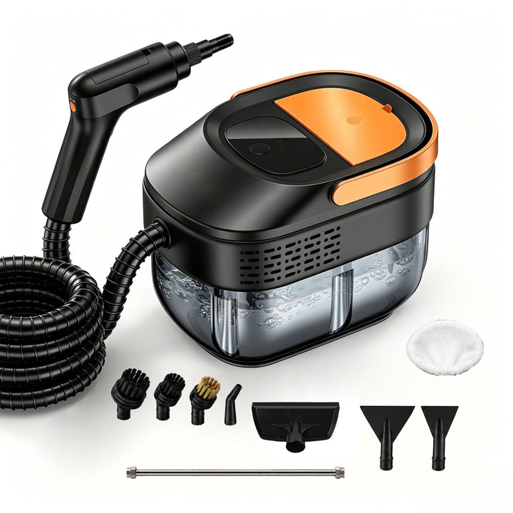 Dampfreiniger Handgerät,Steam Cleaner mit Trockenlaufschutz,3-Stufig Einstellbarer Dampfreiniger,15