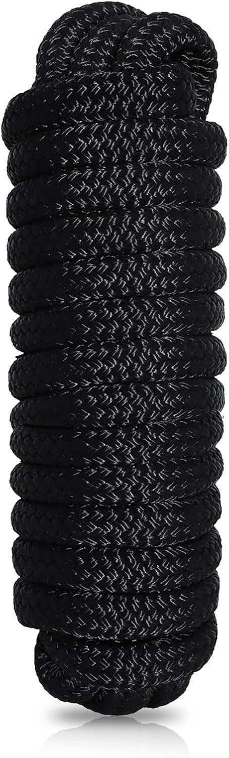 BOOMSTART 4 Stück Boot Seil 16mm Festmacherleine mit Auge Nylon Doppelt Geflochten Fenderseil Dock L