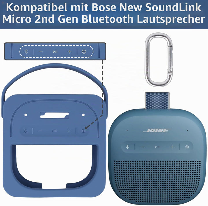Aenllosi Silikon-Schutzhülle für tragbaren Bluetooth-Lautsprecher Bose New SoundLink Micro (2. Gen.)