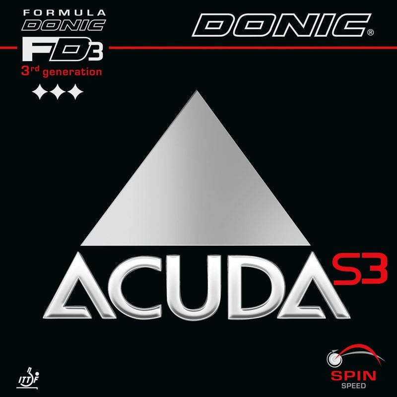 DONIC Belag Acuda S3 Schwarz 2.0 mm, Schwarz 2.0 mm