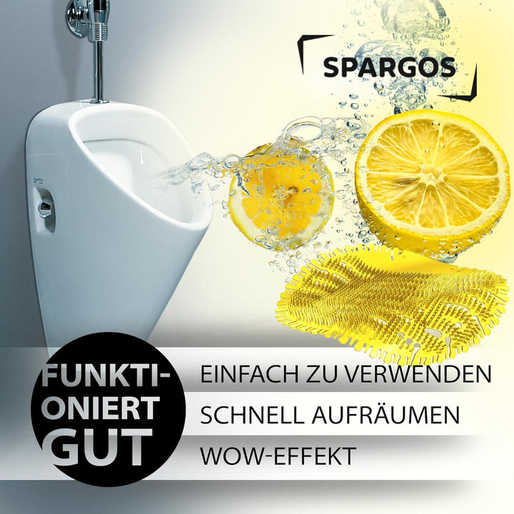(12er-Pack) Spargos Urinalsieb mit Duft Urinal Stein, Spritzschutz Geruchsschutz für Toiletten im Ba
