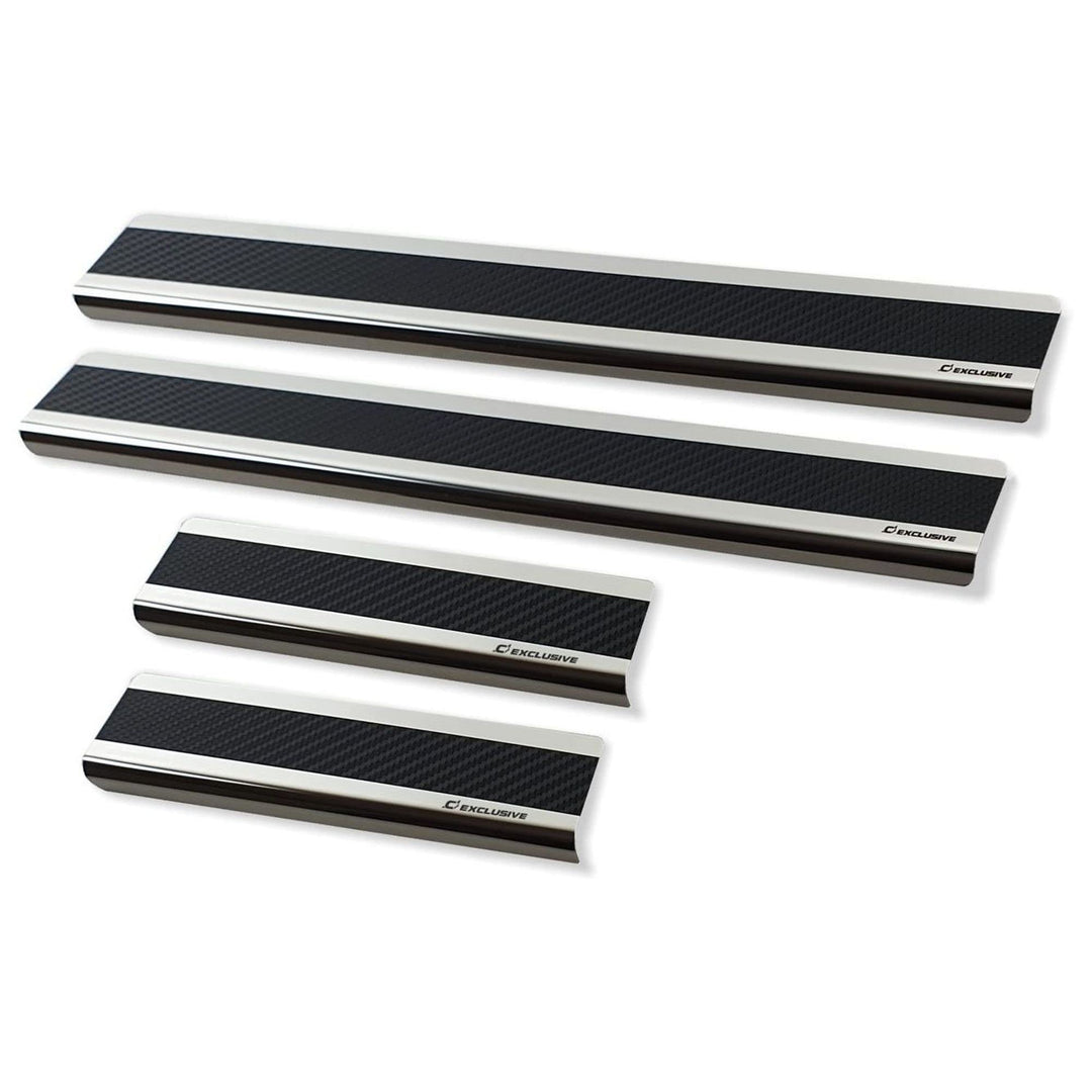 M MOTOS Carbon Edelstahl-Einstiegsleisten für BMW X5 E70 2006-2013 5 -türig. Erhöhter Fahrkomfort mi