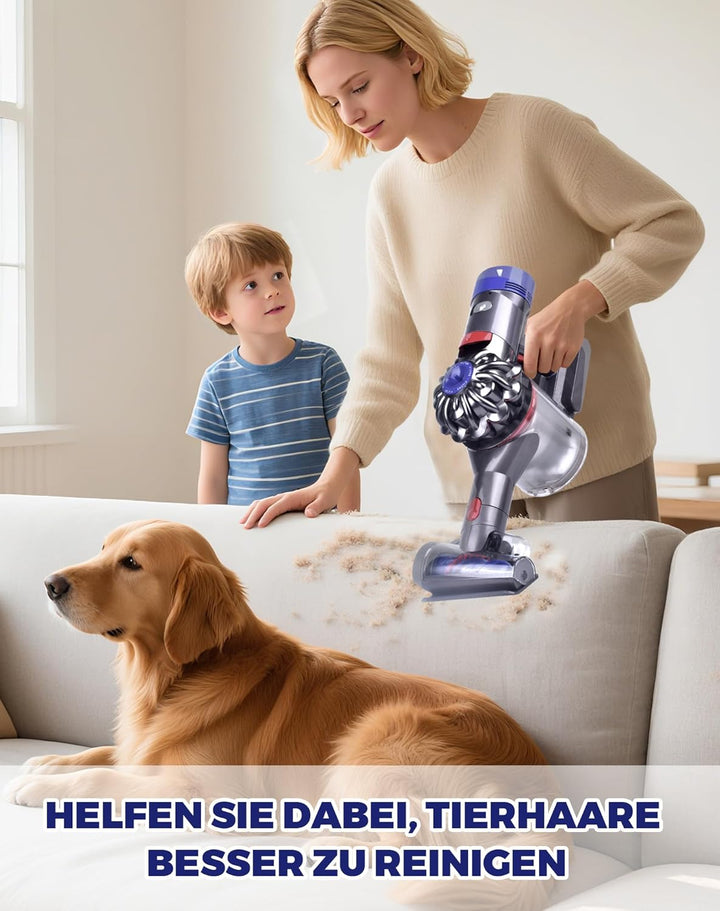 Mini Haardüse Elektrobürste für Dyson V15 V11 V10 V8 V7, Ersatzbürste mit Anti-Tangle Funktion für M