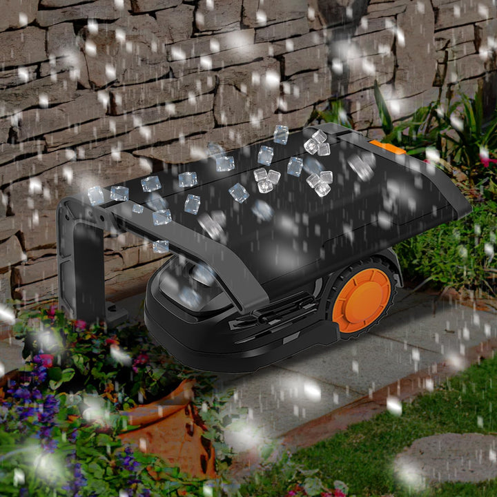 Schutzüberdachung für Rasenroboter Klappbare Mähroboter Garage mit Dach und UV-Schutz, ideal gegen R