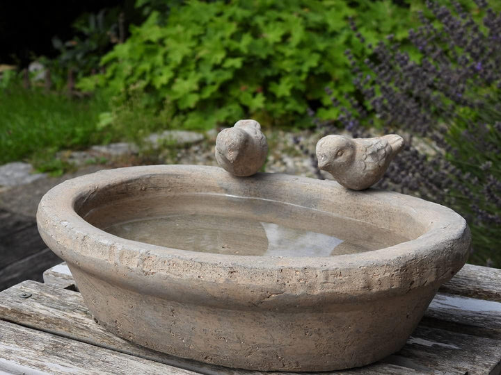 Vogeltränke Oval ⌀ ca. 30 cm max., Vogelbad oder Futterstelle für Vögel, Bienen, Hummeln etc.