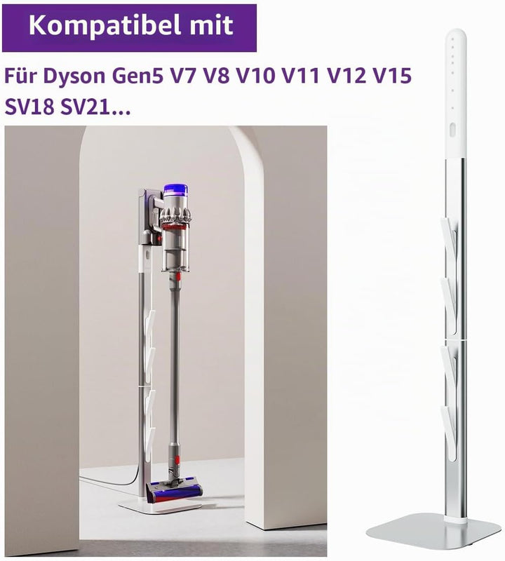 YanBan Kippsicherer Aufbewahrungsständer für Staubsauger aus Metall, kompatibel mit Dyson G5/V7/V8/V