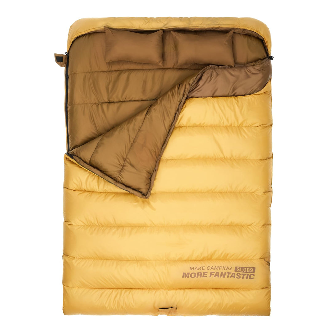 BISINNA Winter Doppelschlafsack für Erwachsene 2 Personen | Outdoor Warmer Schlafsack 3 Jahreszeiten