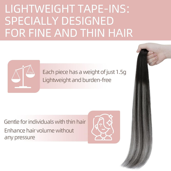 Silk-co Tape in Extensions Echthaar 20stk, leicht Version Tape Extensions Echthaar, Remy Haarextensi
