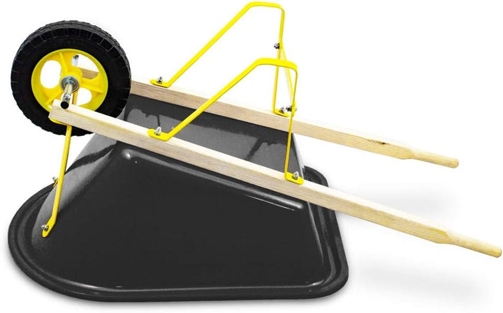 Kinderschubkarre Schiebkarre Schubkarre für Garten Sandkasten und Strand (Schwarz), Schwarz