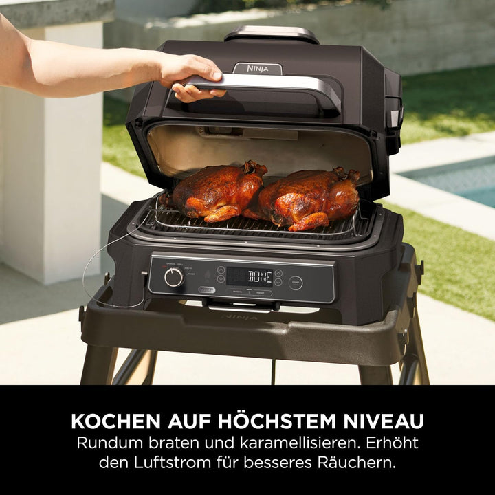 Ninja Woodfire XL Röst- & Räucher-Grillrost, perfekt zum Räuchern grosser Fleischstücke, leicht zu r