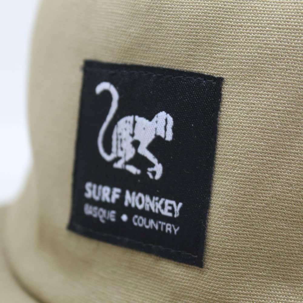 SURF MONKEY 5 Panels Herren/Damen Kappe - 100% Bio-Baumwolle - Einheitsgrösse Einheitsgrösse sandfar