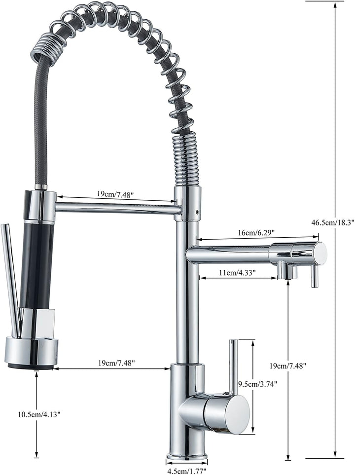 Saeuwtowy Küchenarmatur mit 2 Strahlarten, Einhebelmischer, Wasserhahn, Sprühflasche, Doppelfunktion