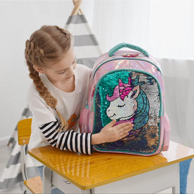 HTgroce Kinder Rollrucksack Schultaschen für Mädchen College Student Reise Reise Schule Kinder, Klei