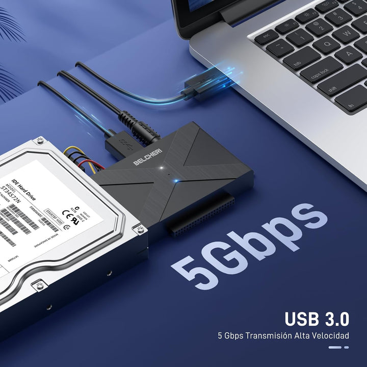 USB 3.0 auf IDE- und SATA-Adapter, externer Festplattenadapter für universelle 2,5 oder 3,5 Zoll SAT