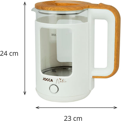 JOCCA - Elektrischer Wasserkocher 1,8| Schneller Kocher| 360º drehbare Basis| Automatische Abschaltu