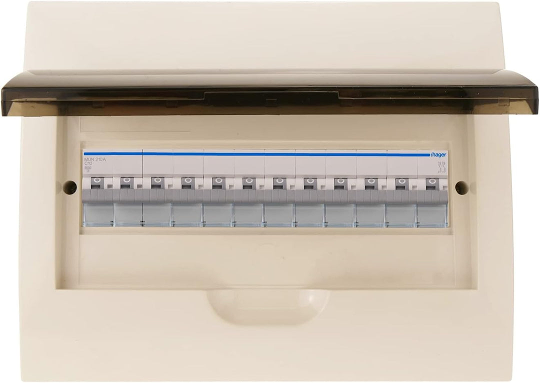 BeMatik - Schaltkasten Elektroverteilerkasten aus 12 Modulen 17,5 mm Kunststoff ABS für einbetten SP