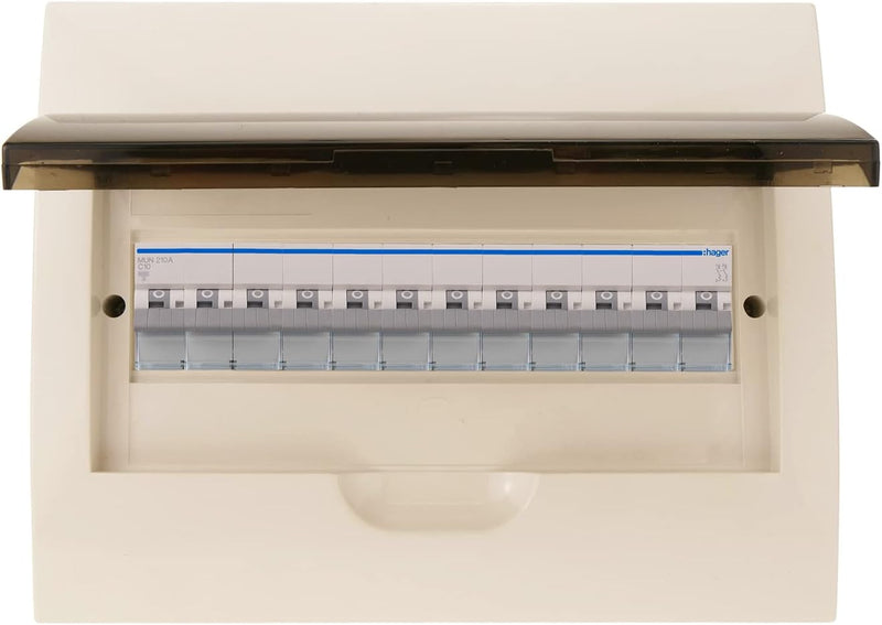 BeMatik - Schaltkasten Elektroverteilerkasten aus 12 Modulen 17,5 mm Kunststoff ABS für einbetten SP