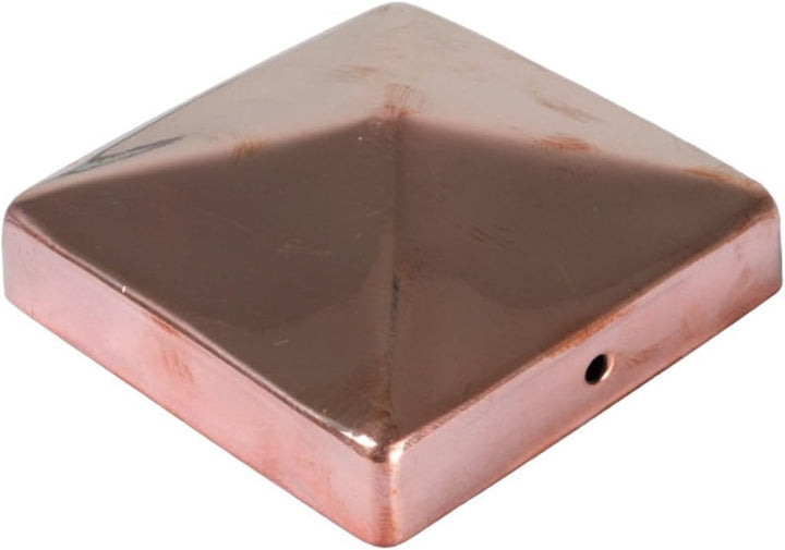 Pfostenkappen Kupfer Pyramide 91x91 mm 6er Set Zaunkappen Metall Kupfer | Pfostenkappe wetterfest mi