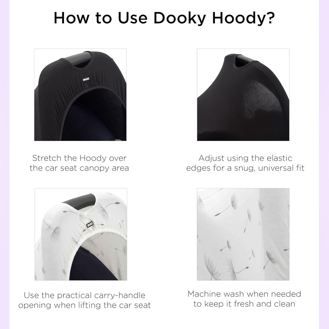Original Dooky Hoody Sonnenschutz für Babyschalen der Altersgruppe 0+ inkl. UV-Schutz 40+ Universal