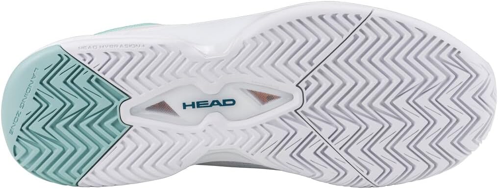 Head Women's Revolt Evo 2.0 Sneaker 38.5 EU White Turquoise, 38.5 EU White Turquoise