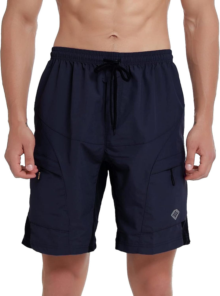 Santic Radlerhose für Herren, Radlerhose, MTB, Rennrad, mit gepolstertem Höschen, für Herren – Boden