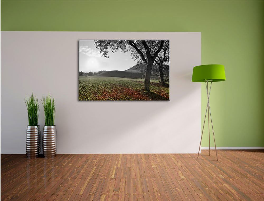 Pixxprint Landschaft im Herbst als Leinwandbild/Grösse: 100x70 cm/Wandbild/Kunstdruck/fertig bespann