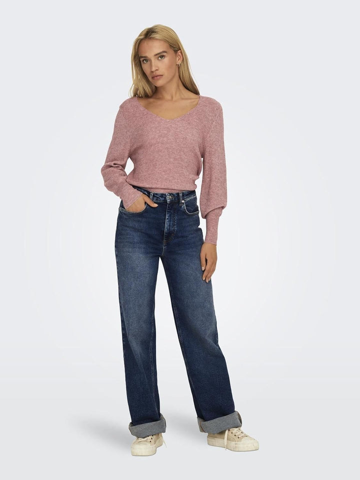 ONLY Female Strickpullover ONLATIA Strickpullover XS Dusty Rose/Detail:w. Melange, XS Dusty Rose/Det
