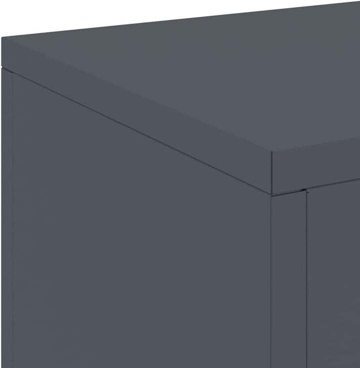vidaXL Pflanzenständer 2 pcs Anthrazit 24 x 24 x 75 cm Stahl, Garten und Terrasse, moderner Pflanzen