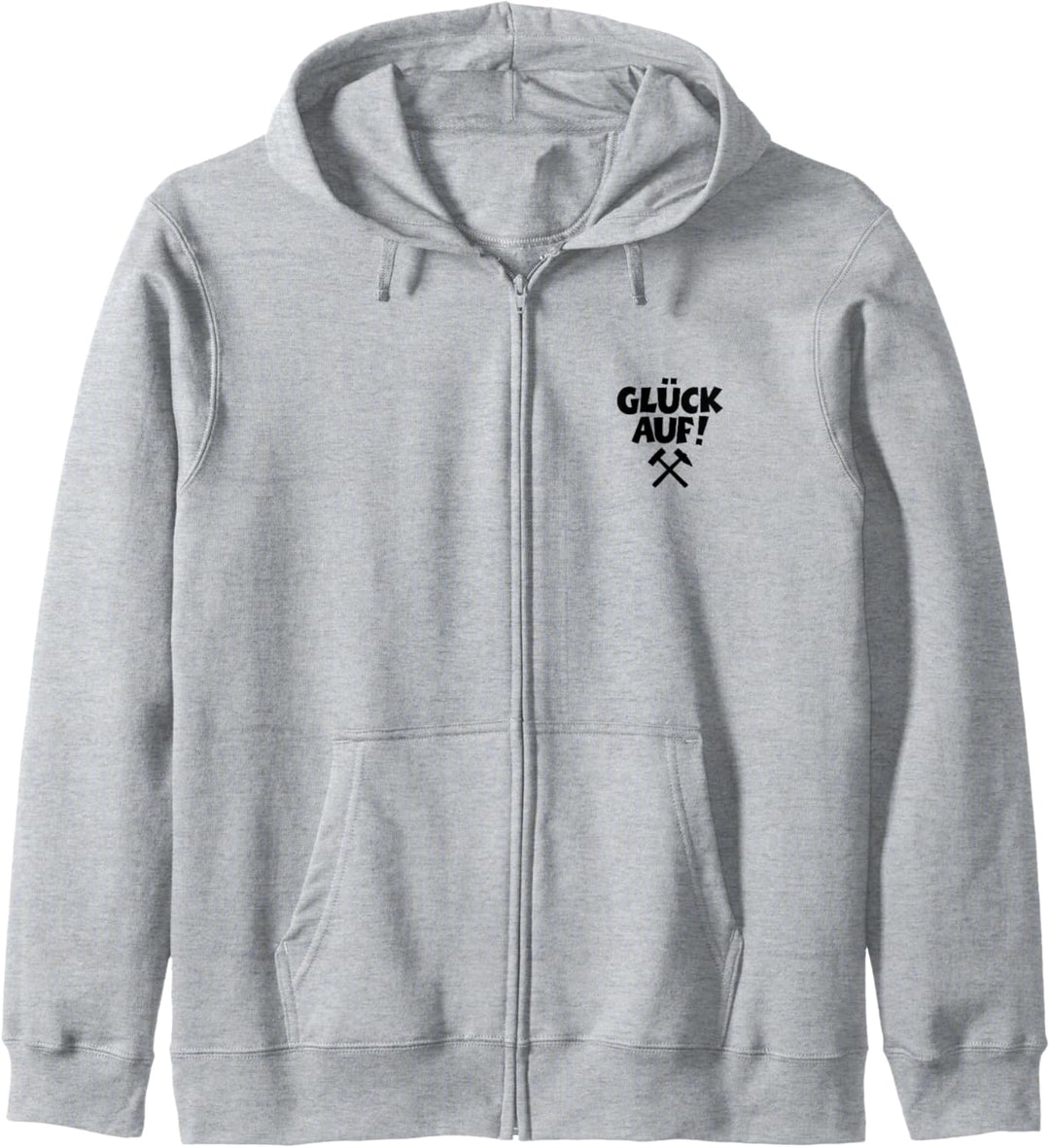 Glück Auf (Schwarz/Links) Schlägel und Eisen Erzgebirge Kapuzenjacke
