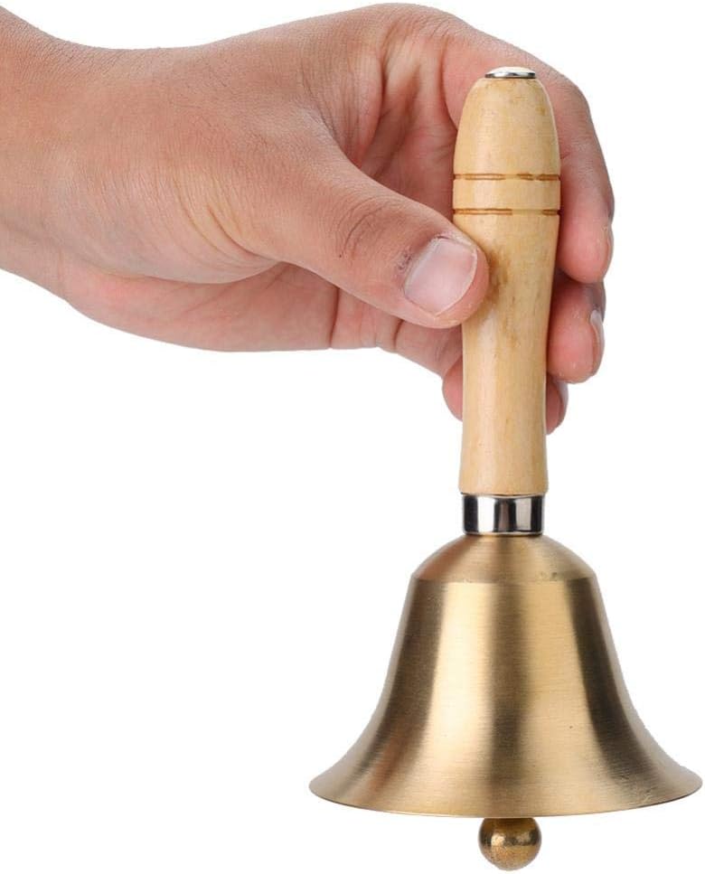 Handglocke, lauter und klarer Klang, klassisches Design, Holzgriff, Spielzeug für Kindergarten, Vors
