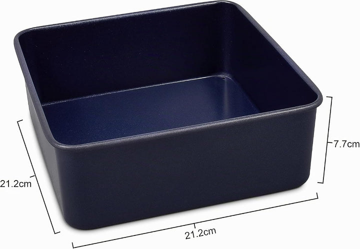 Zyliss E980201 Quadratische Backform, Antihaftbeschichtung, Carbonstahl, Dunkelblau, Quadratische Ku