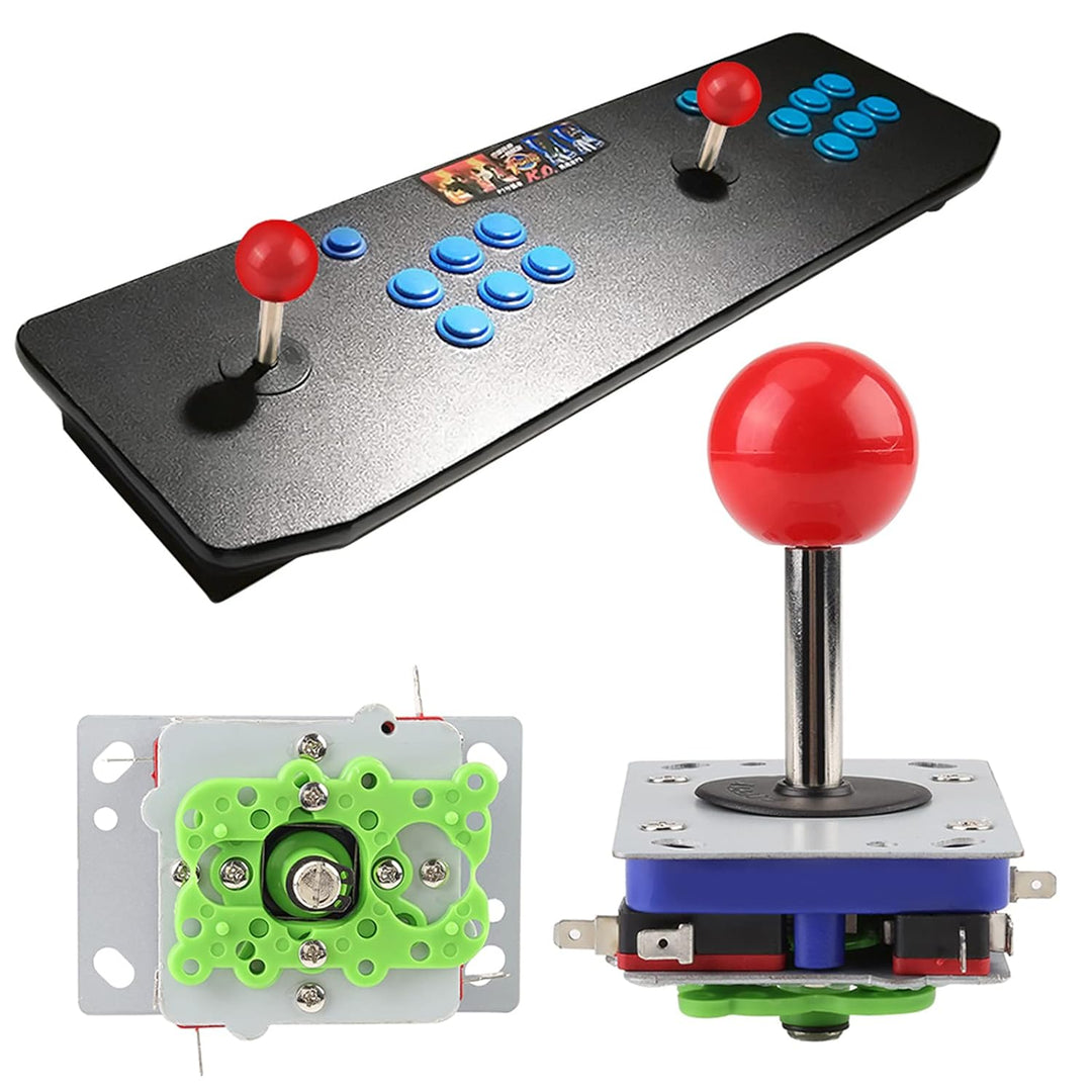 TOPINCN Klassischer Wettkampf Joystick mit Langem Griff, 2/4/8-Wege-Spiel, Kugel, Arcade-Gaming-Schr