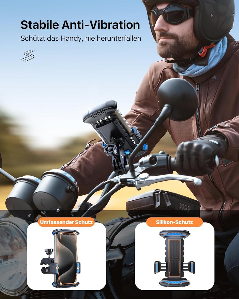 andobil Handyhalterung Fahrrad [2024 Ultimative Sicherheit] Diebstahlschutz fahrradlenker Handyhalte