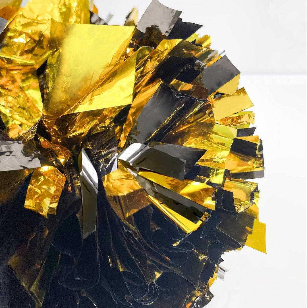 4 Stück verbesserte 30,5 cm metallische Cheerleader-Pompons, HOLENGS Cheerleader-Pompons für Kinder