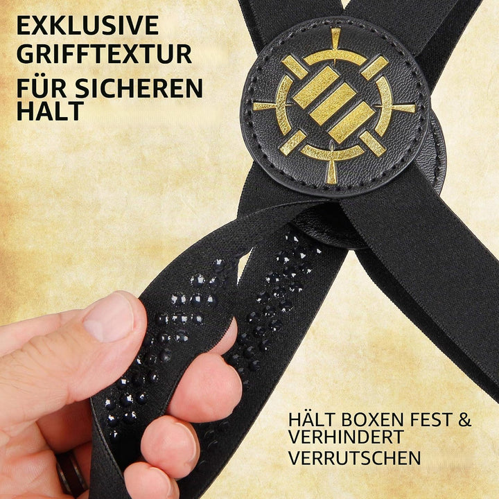 ENHANCE Brettspielbänder - Elastische Boxbänder Mit Haltbarem Strukturiertem Griff Für Brettspielbox