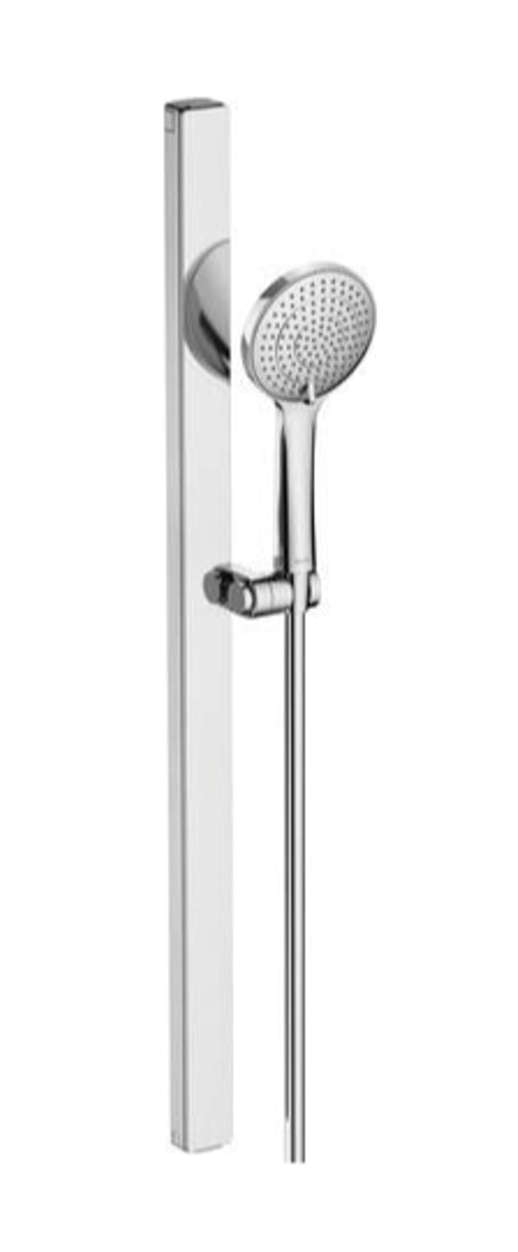 Duravit Brauseset, Duschset mit 3 Strahlarten (Rain, Pulse, Mono), Duschstange (810 mm) mit wassersp