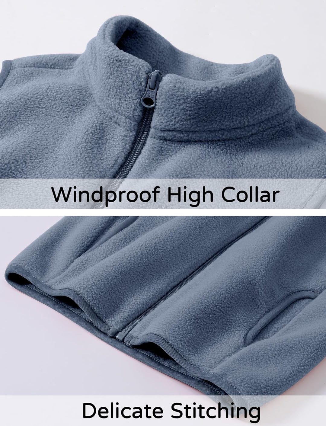Happy Cherry - Fleece Weste Jungen Mädchen Winterweste Kleinkind Ärmellose Winterjacke Kinder Casual