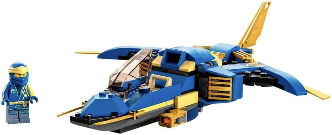 LEGO 71784 NINJAGO Jays Donner-Jet EVO, Aufrüstbares Ninja Spielzeug-Flugzeug mit Jay Minifigur, Ges