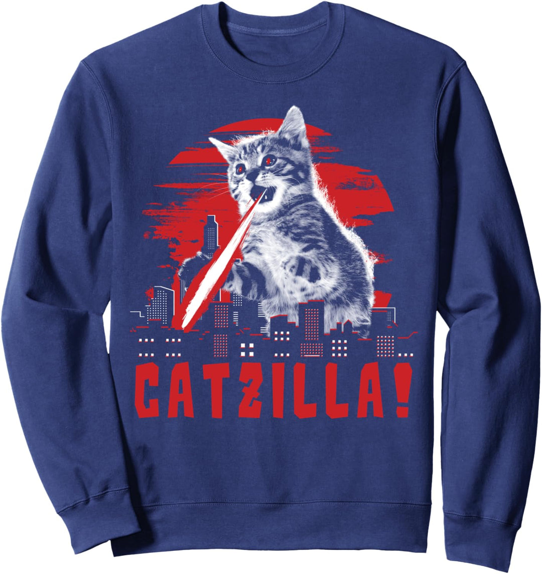 Beware Catzilla Laser Cat Sweatshirt