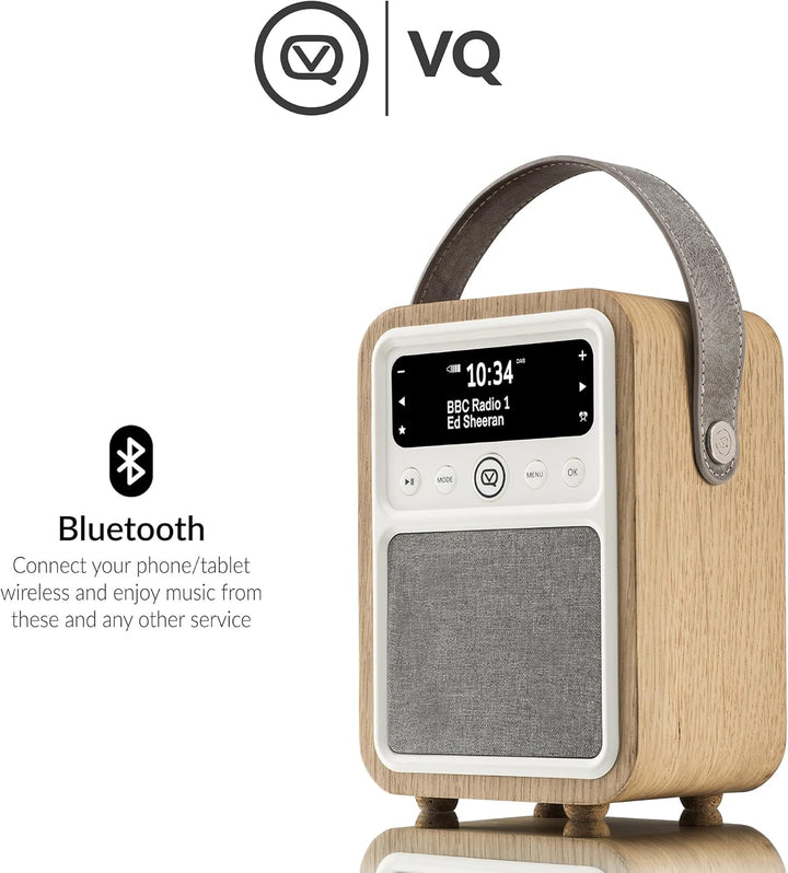 VQ VQ-MONTY-OK Monty Radio w/Bluetooth Eiche Wooden Eiche, Wooden Eiche