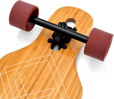 Apollo Longboard, Komplettboard mit Deck aus Bambus & Fiberglas, High-End Board mit ABEC 9 Kugellage