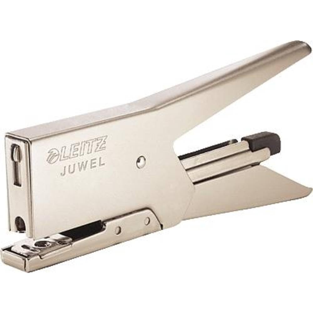 Leitz Juwel 2000 Heftzange, Für 12 Blatt, Ergonomisches Design aus Metall, Hinterlademechanik, Für J