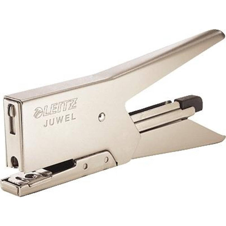 Leitz Juwel 2000 Heftzange, Für 12 Blatt, Ergonomisches Design aus Metall, Hinterlademechanik, Für J