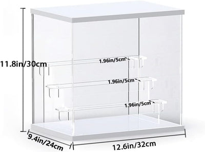 Nynelly 4 Stufen Vitrine für Sammlung, Acryl, Aufbewahrungsbox, Würfel-Organizer, Staubschutz für Fu
