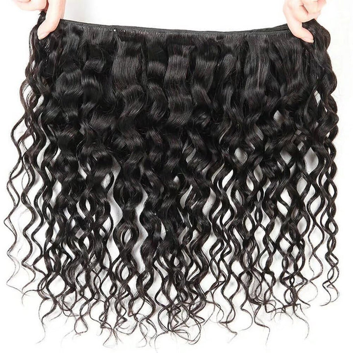 Ladiary Brasilianisches Echthaar Curly Human Hair 1 Bundles (10 Zoll) Water Wave Human Hair Bundles